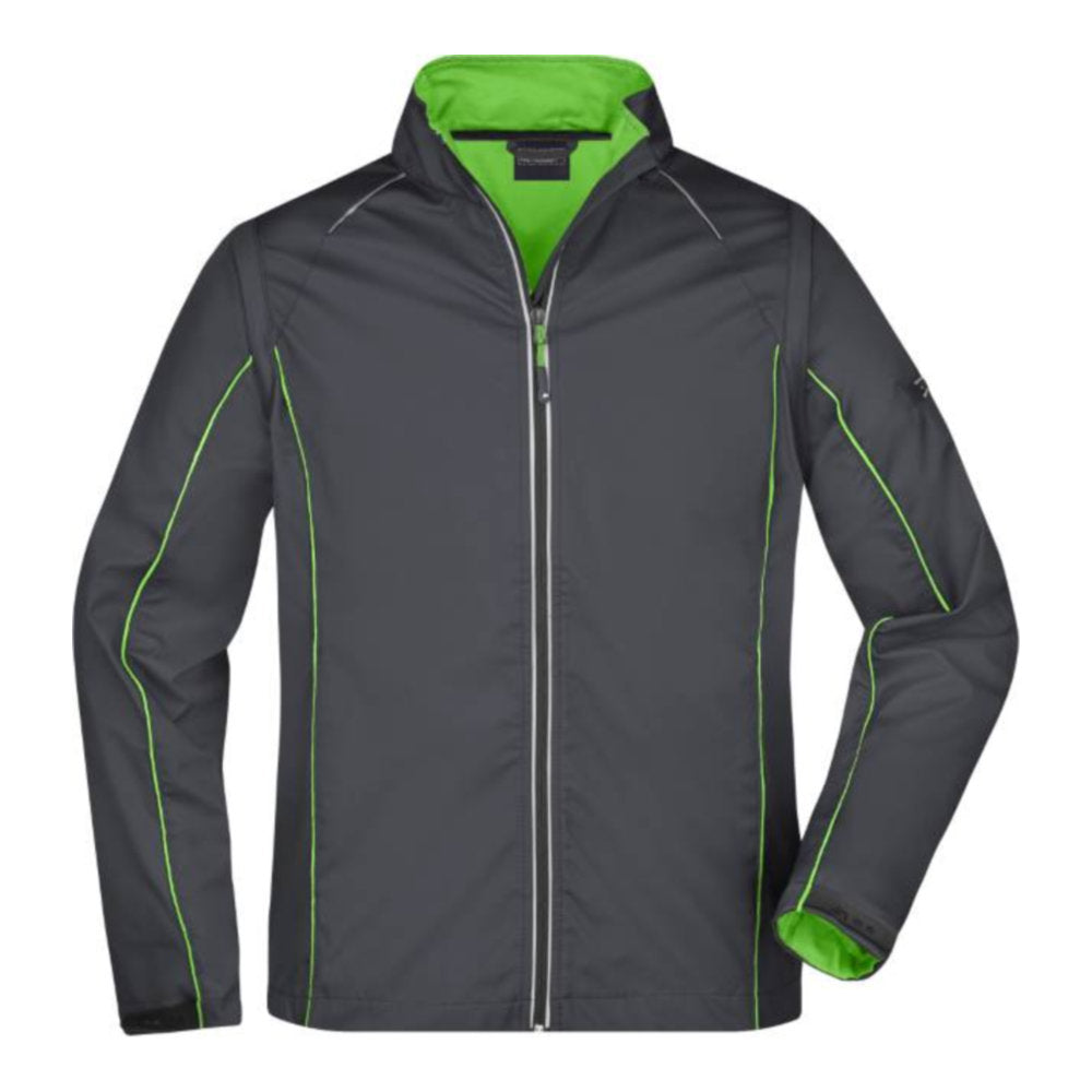 Herren Softshell Jacke mit abnehmbaren Ärmeln, Daiber JN 1122 – iron grey/green