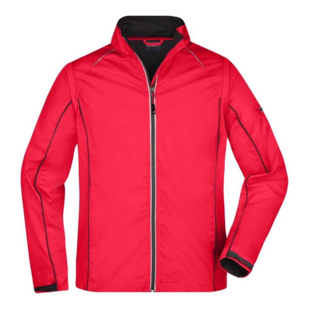 Herren Softshell Jacke mit abnehmbaren Ärmeln, Daiber JN 1122 – red/black