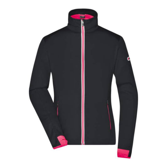 Damen 3-Lagen Sport Softshell Jacke, Daiber JN 1125 – black/light red