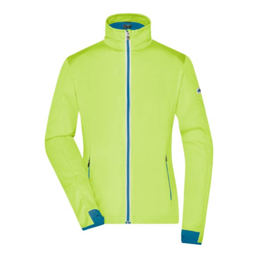 Damen 3-Lagen Sport Softshell Jacke, Daiber JN 1125 – bright yellow/bright blue