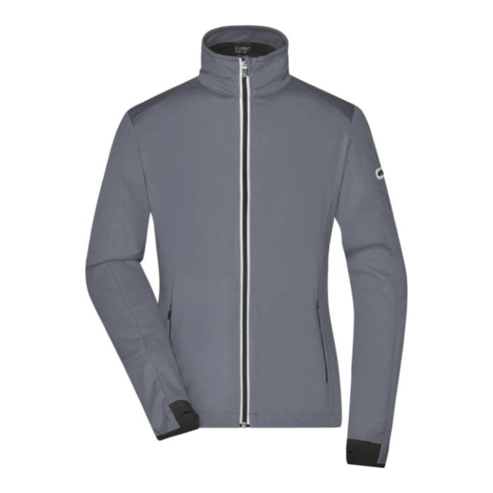 Damen 3-Lagen Sport Softshell Jacke, Daiber JN 1125 – titan/black