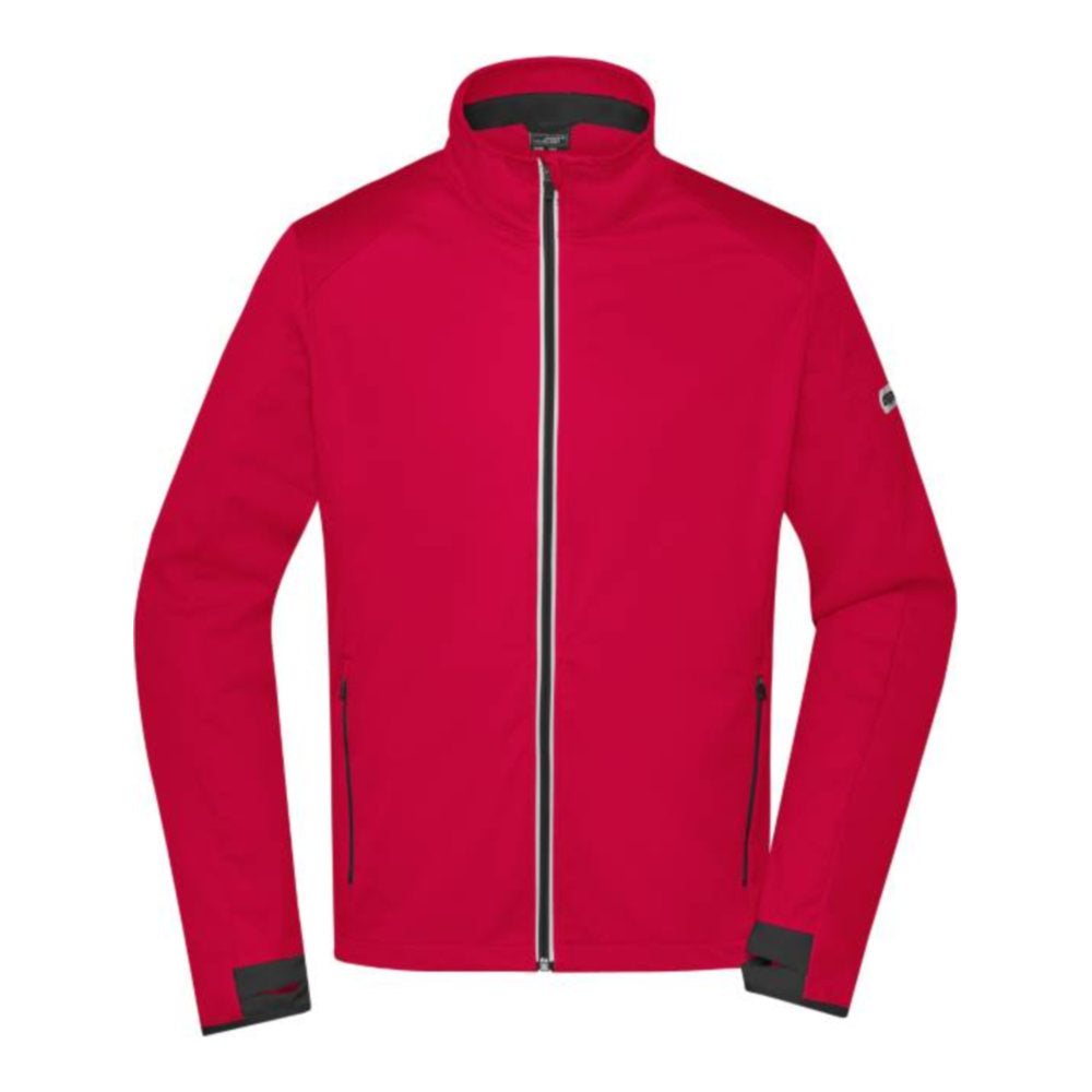 Herren 3-Lagen Sport Softshell Jacke, Daiber JN 1126 – light red/black