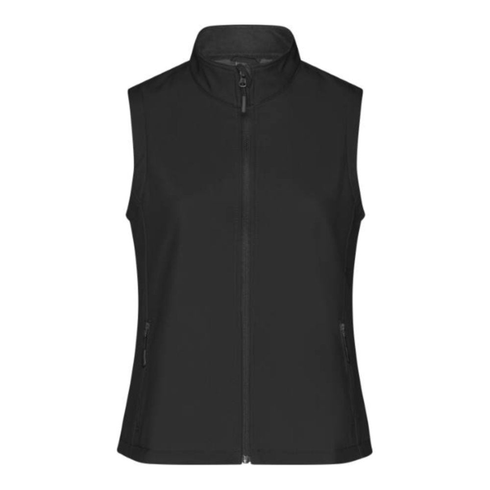 Damen 2-Lagen Promo Softshell Gilet, Daiber JN 1127 – black/black