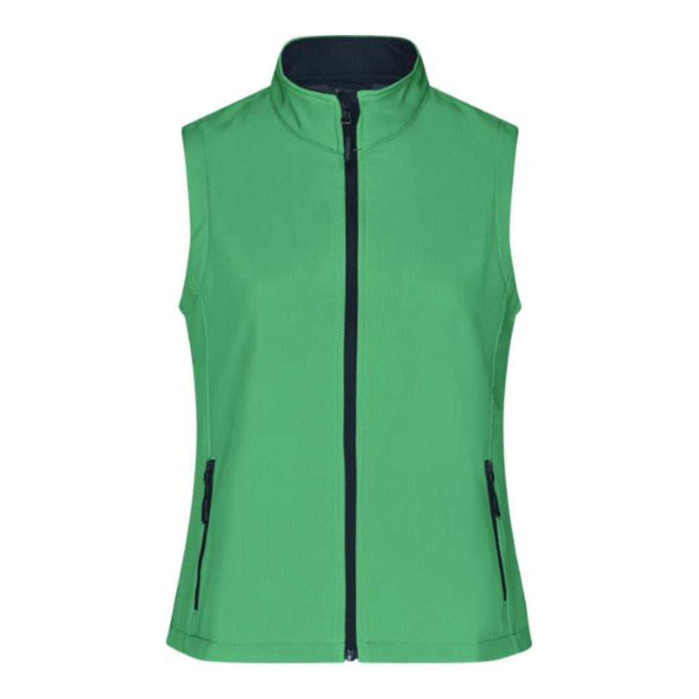 Damen 2-Lagen Promo Softshell Gilet, Daiber JN 1127 – green/navy