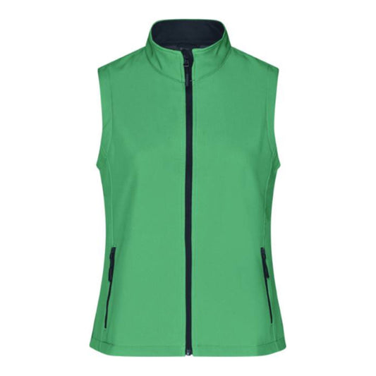 Damen 2-Lagen Promo Softshell Gilet, Daiber JN 1127 – green/navy