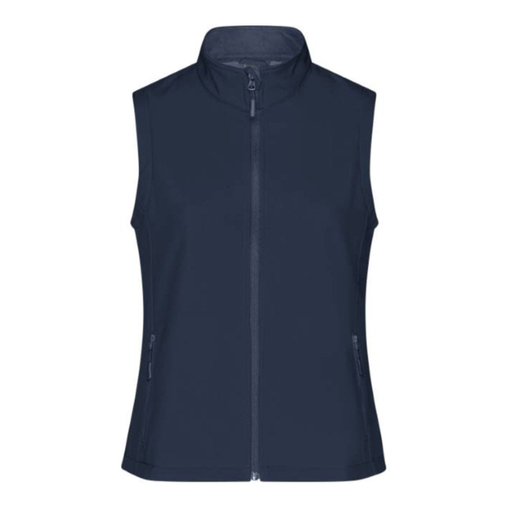 Damen 2-Lagen Promo Softshell Gilet, Daiber JN 1127 – navy/navy