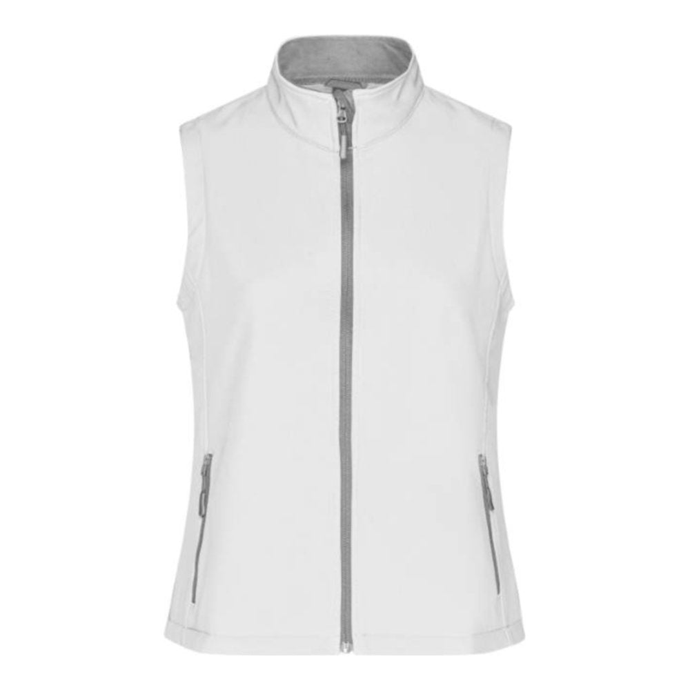 Damen 2-Lagen Promo Softshell Gilet, Daiber JN 1127 – white/white