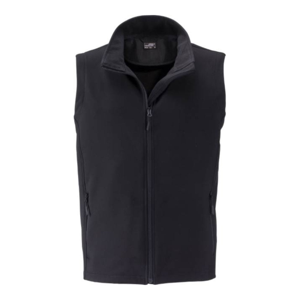 Herren 2-Lagen Promo Softshell Gilet, Daiber JN 1128 – black/black