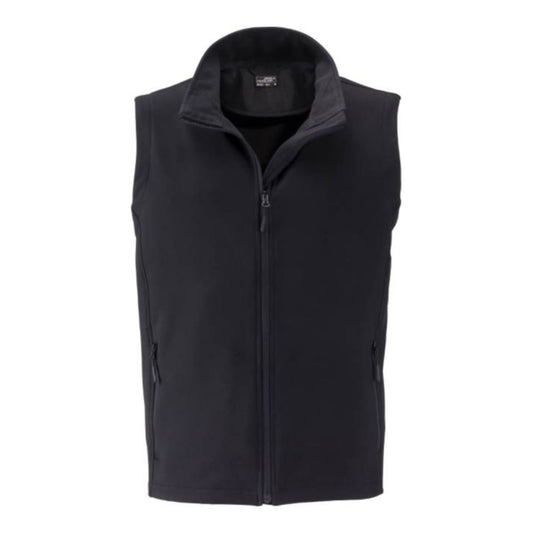 Herren 2-Lagen Promo Softshell Gilet, Daiber JN 1128 – black/black
