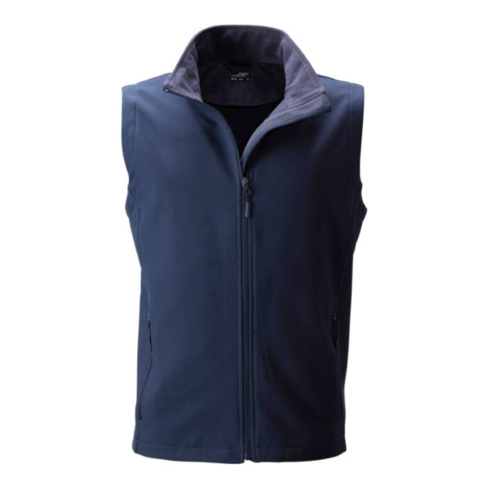 Herren 2-Lagen Promo Softshell Gilet, Daiber JN 1128 – navy/navy