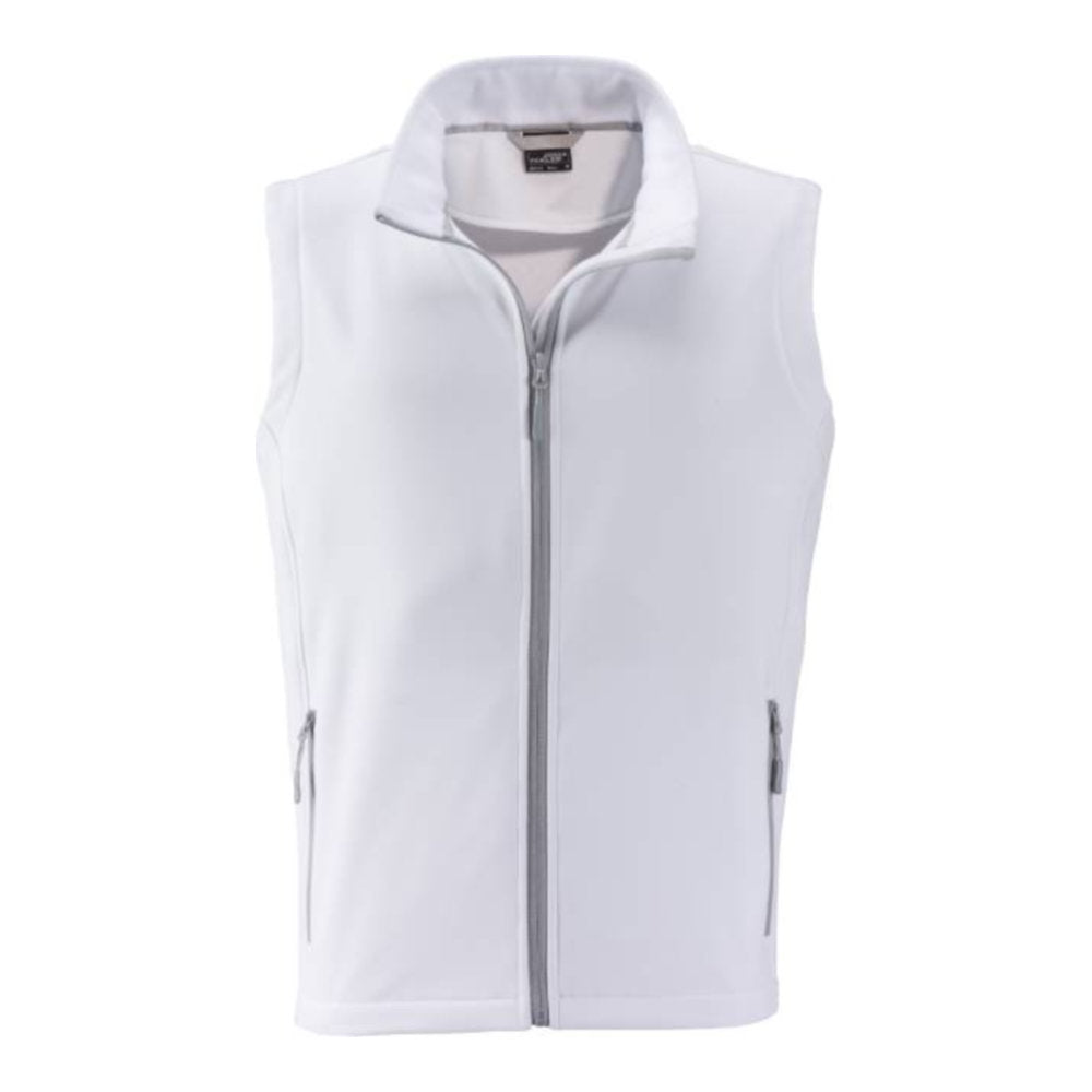 Herren 2-Lagen Promo Softshell Gilet, Daiber JN 1128 – white/white