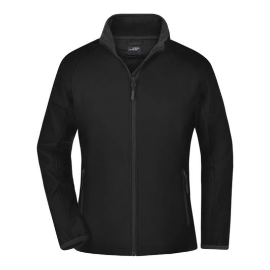Damen 2-Lagen Promo Softshell Jacke, Daiber JN 1129 – black/black