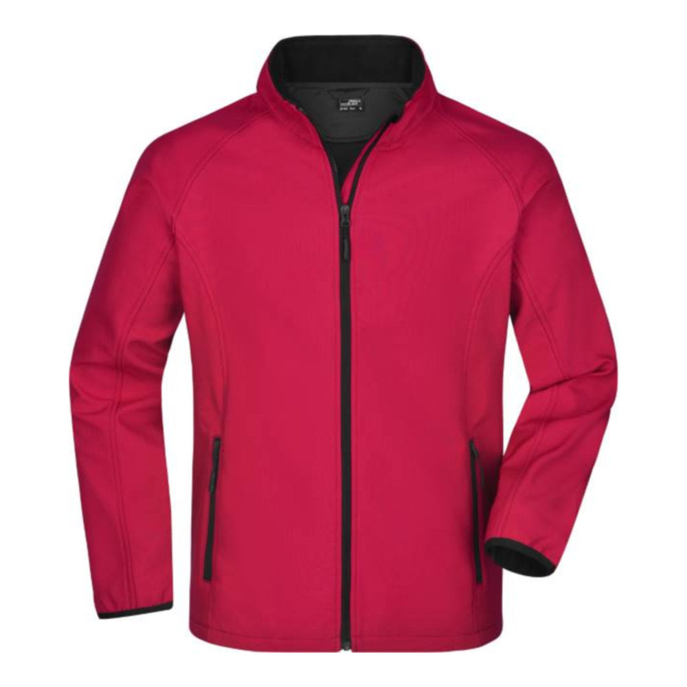 Herren 2-Lagen Promo Softshell Jacke, Daiber JN 1130 – red/black