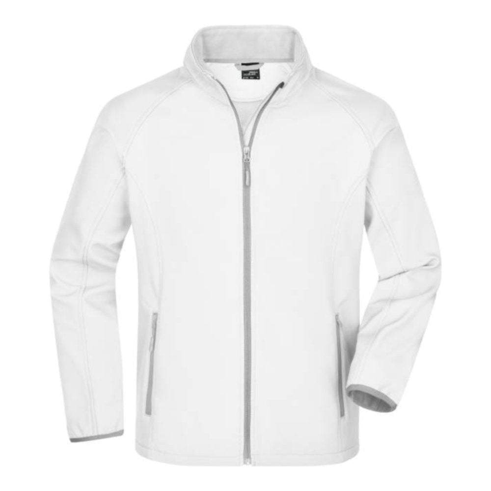 Herren 2-Lagen Promo Softshell Jacke, Daiber JN 1130 – white/white