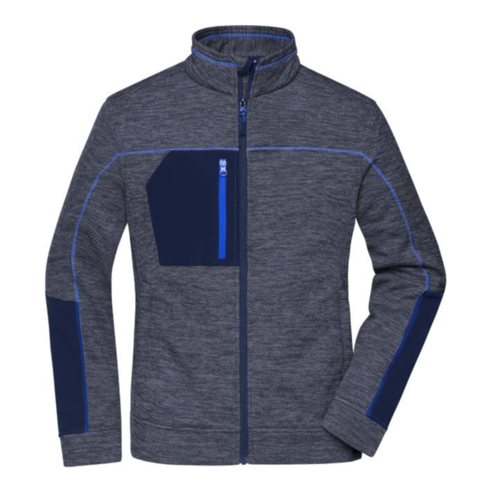 Damen Strickfleece Jacke, Daiber JN 1817 – navy melange/navy/royal