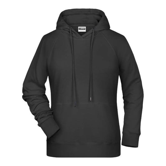 Damen Raglan Kapuzen Sweater, Daiber 8023 – black