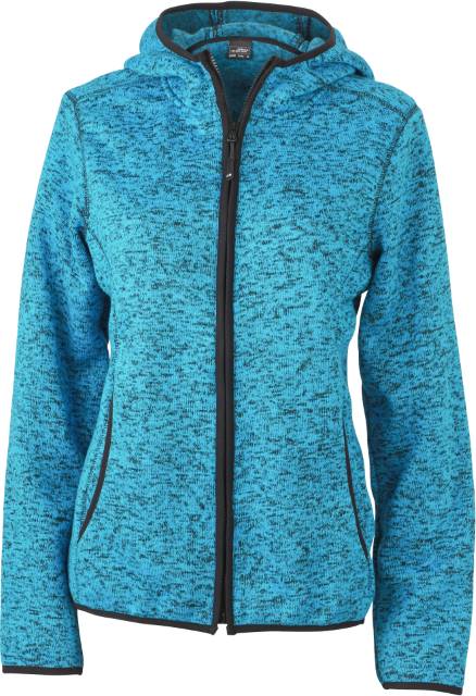 Unisex Fleecejacke, Daiber JN 588 - blue melange-black