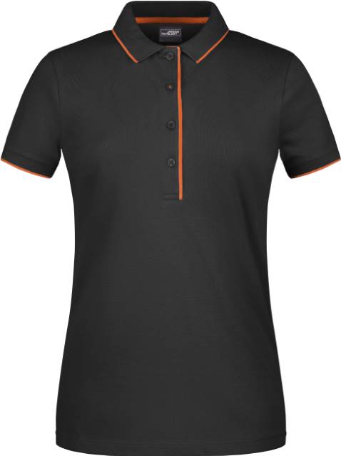 Unisex Poloshirt, Daiber JN 727 - black-orange