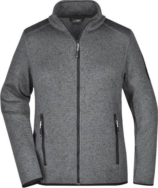 Unisex Fleecejacke, Daiber JN 761 - dark grey melange-silver