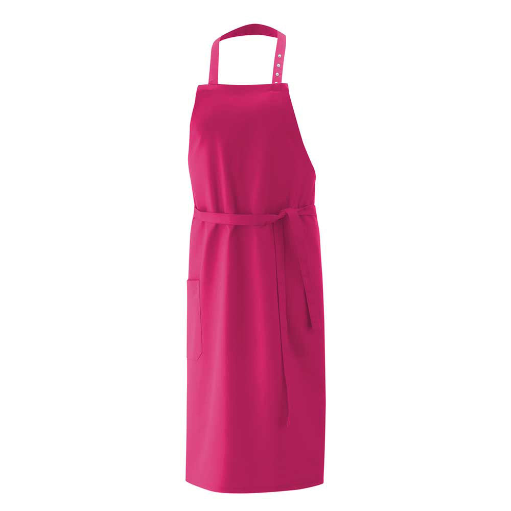 Latzschürze B 80 x L 100 cm schwarz, EXNER 106 – hot pink / Mischgewebe 65/35 220 g/m²