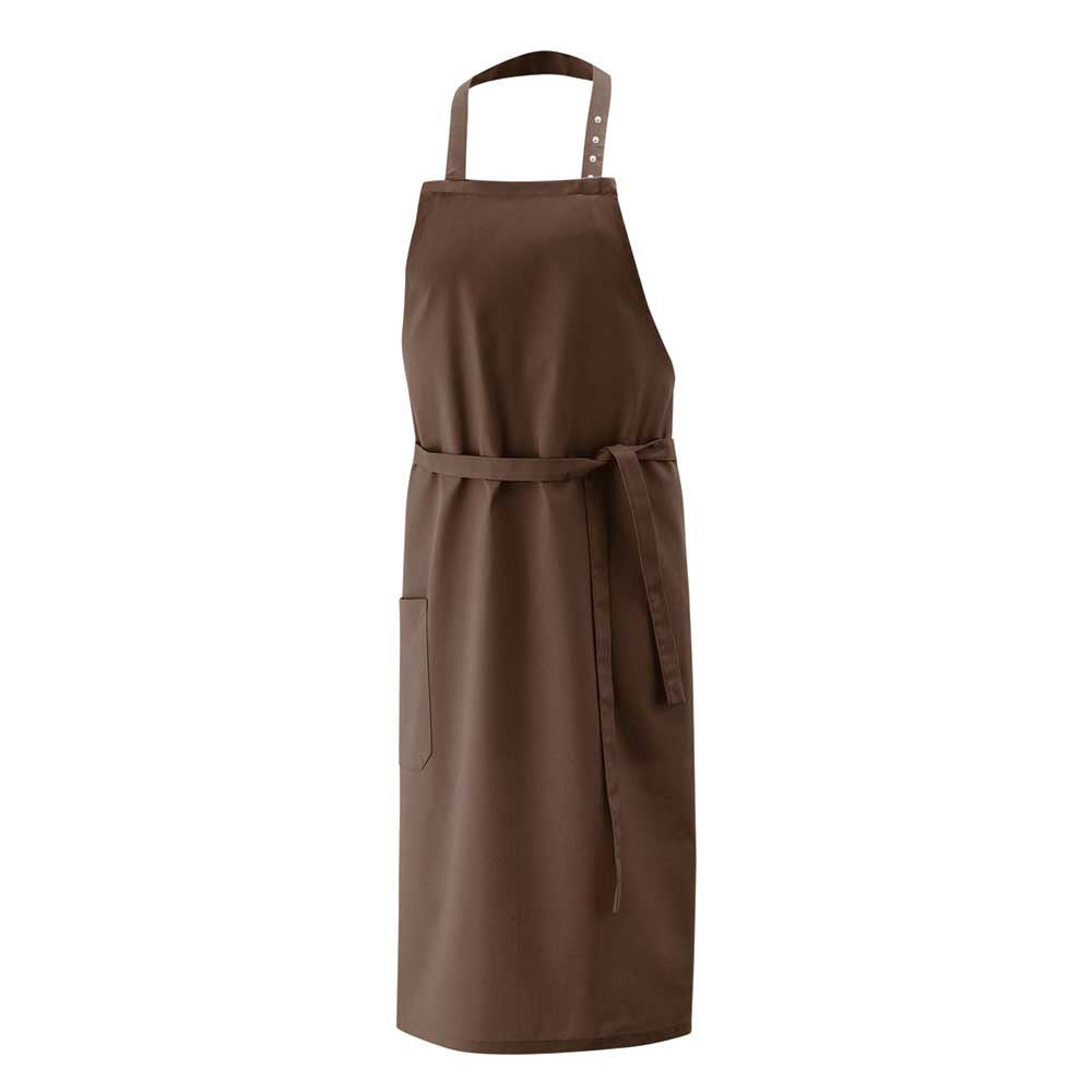 Latzschürze B 80 x L 100 cm schwarz, EXNER 106 – toffee / Mischgewebe 65/35 220 g/m²