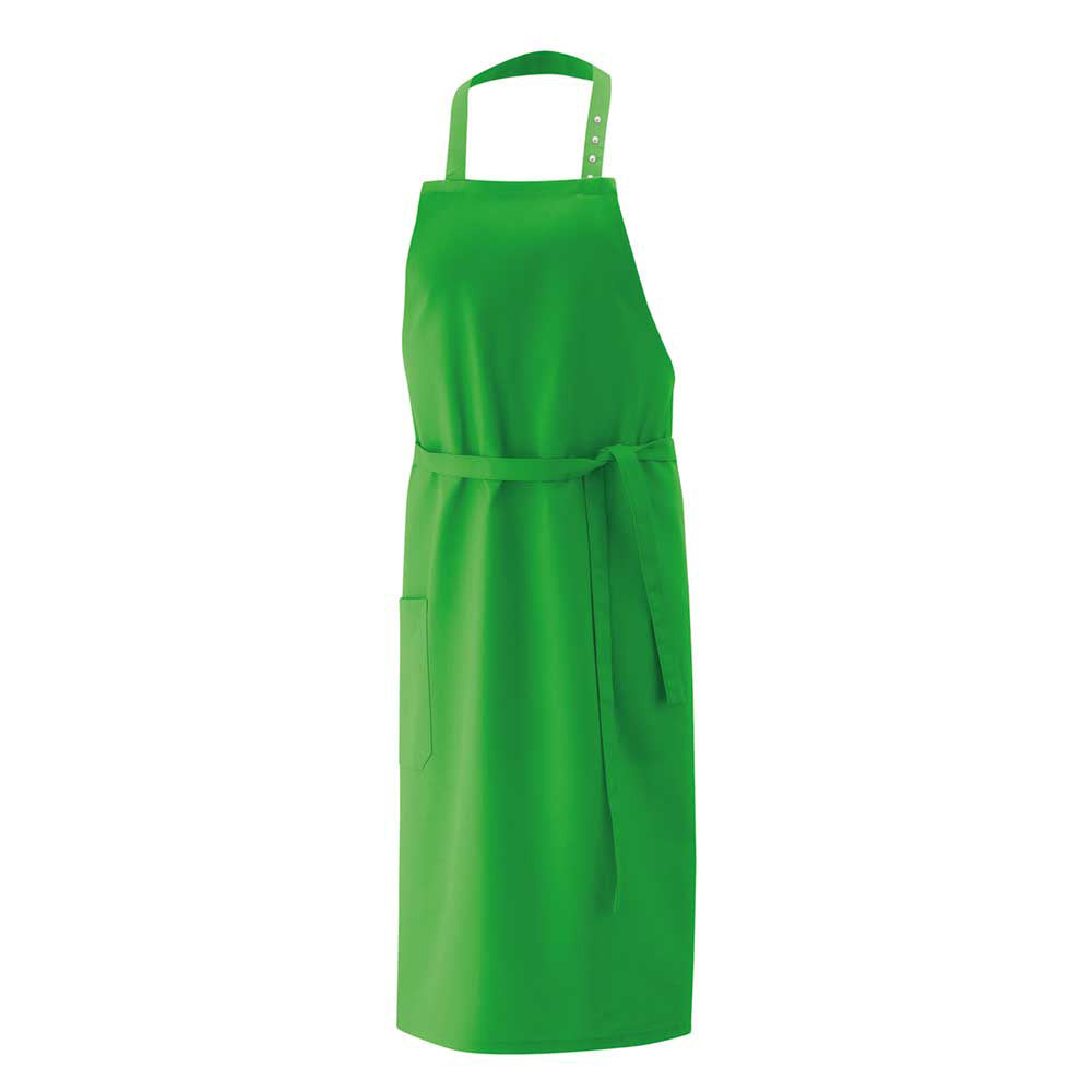 Latzschürze B 80 x L 100 cm schwarz, EXNER 106 – lemon green / Mischgewebe 65/35 220 g/m²