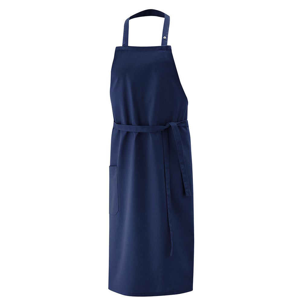 Latzschürze weiß, B 75 x L 75 cm, EXNER 142 – navy / Mischgewebe 65/35 220 g/m²
