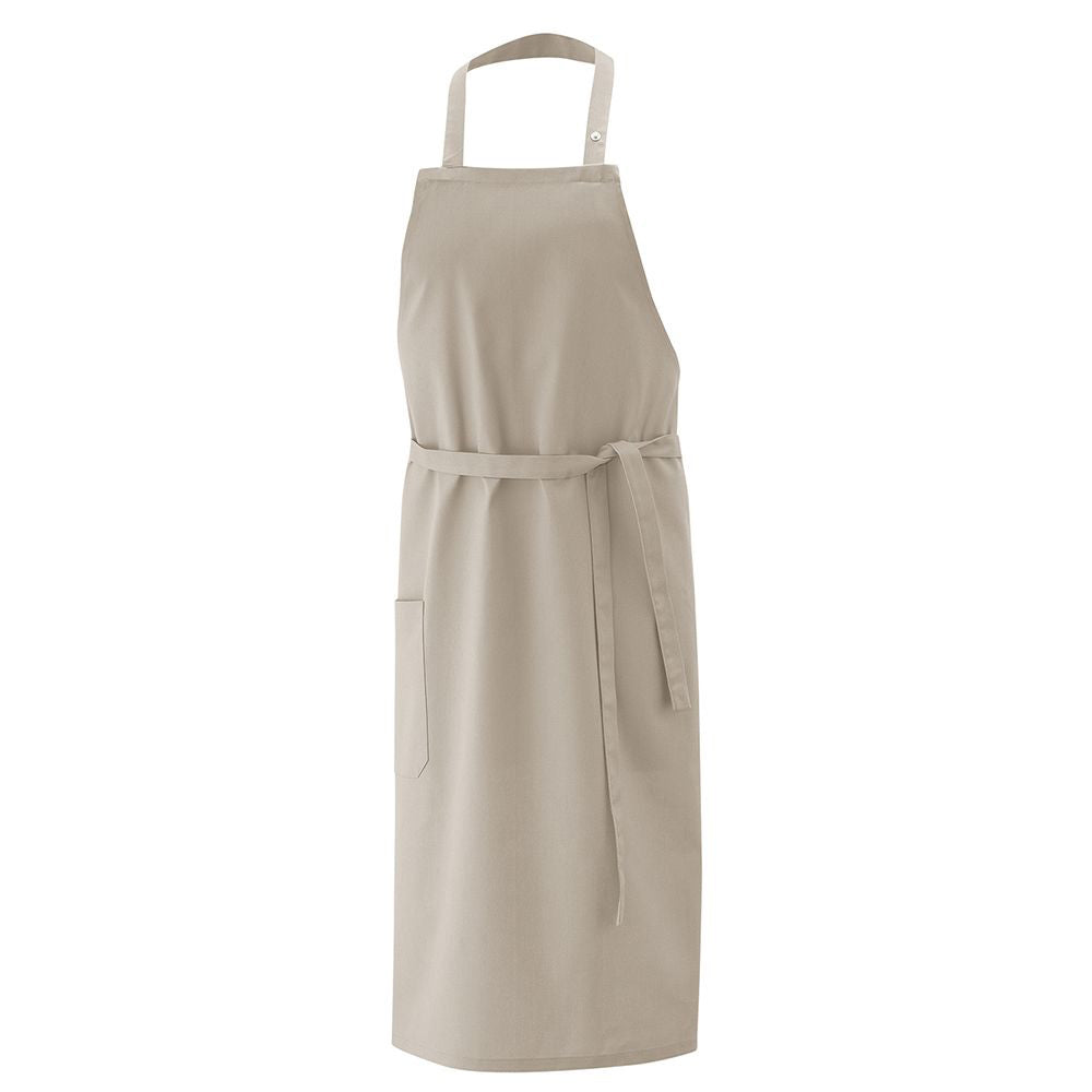 Latzschürze weiß, B 75 x L 75 cm, EXNER 142 – sand / Mischgewebe 65/35 220 g/m²