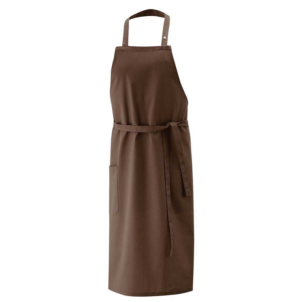 Latzschürze weiß, B 75 x L 75 cm, EXNER 142 – toffee / Mischgewebe 65/35 220 g/m²