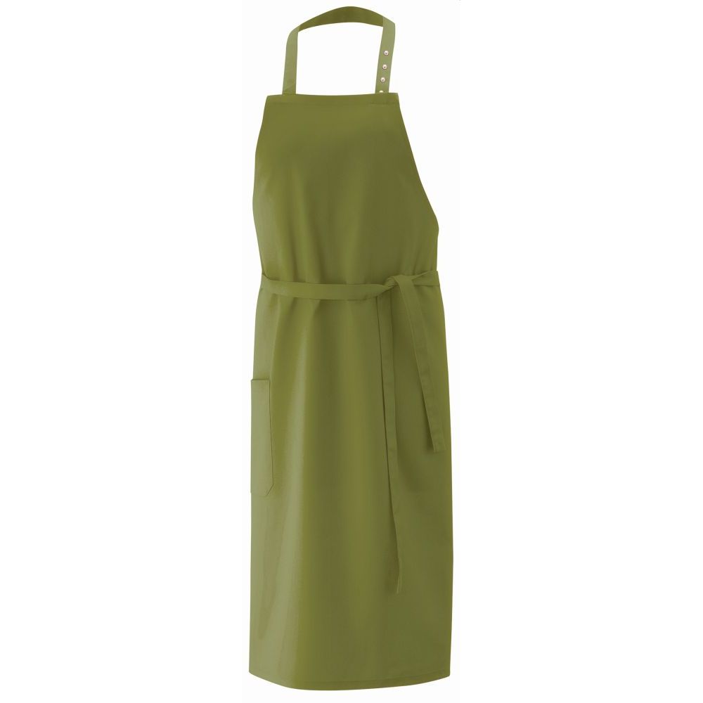Latzschürze weiß, B 75 x L 75 cm, EXNER 142 – olive / Mischgewebe 65/35 220 g/m²