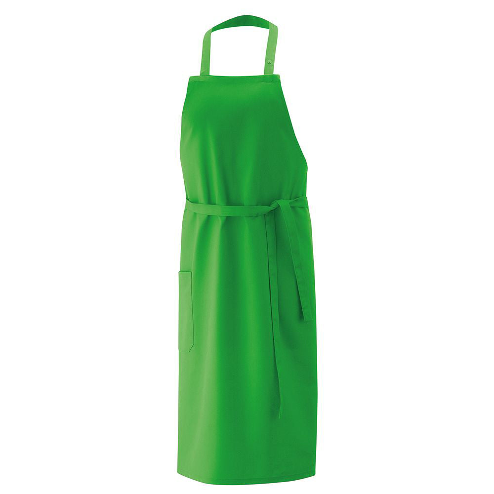 Latzschürze weiß, B 75 x L 75 cm, EXNER 142 – lemon green / Mischgewebe 65/35 220 g/m²