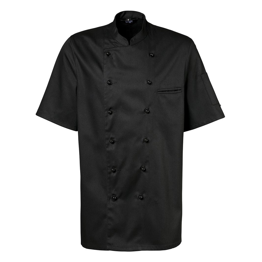 Kochjacke weiß, EXNER 201 – schwarz / 6XL