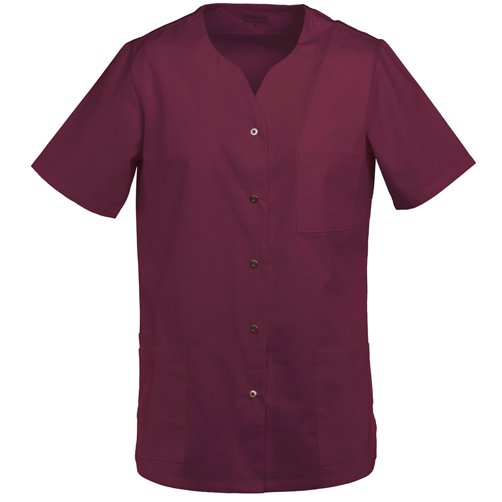 Damen Kasack weiß, EXNER 240 – bordeaux / 5XL