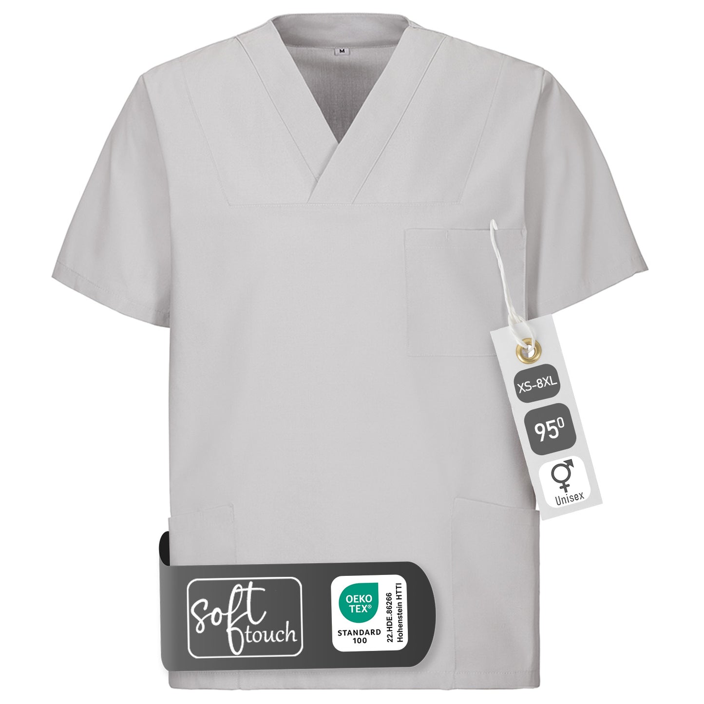Schlupfkasack, unisex, EXNER 273 – silbergrau / 8XL