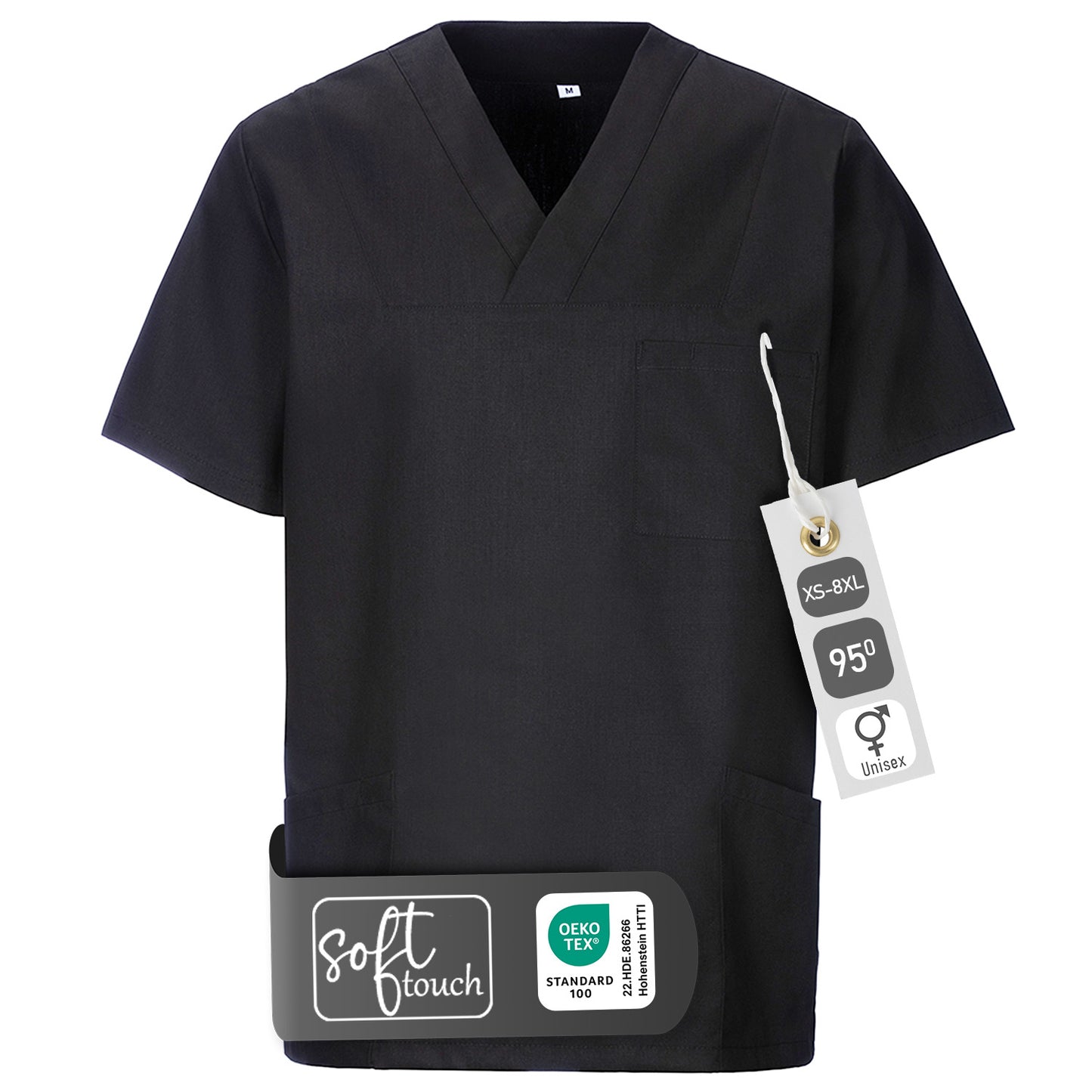 Schlupfkasack, unisex, EXNER 273 – schwarz / 8XL