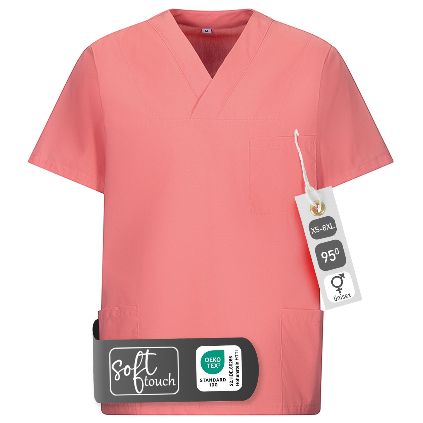 Schlupfkasack, unisex, EXNER 273 – coral / 8XL