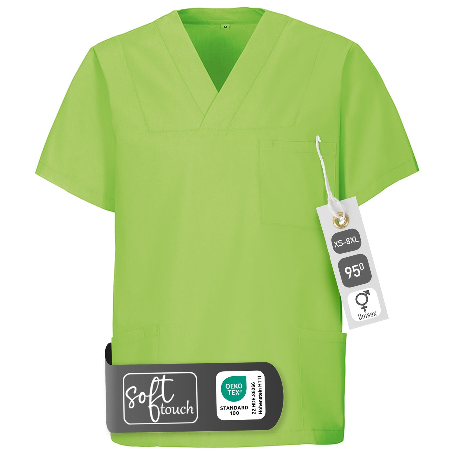 Schlupfkasack, unisex, EXNER 273 – lemon green / 8XL