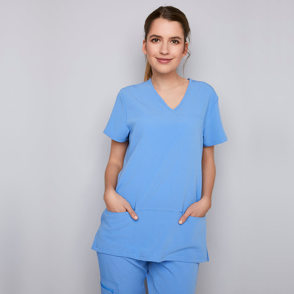 Damen Schlupfkasack, Slim Fit, EXNER 280 – light blue / 5XL