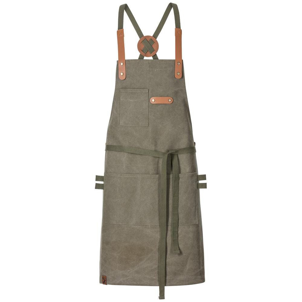 Latzschürze Canvas 70 x 80 cm orange, EXNER 285 – olive