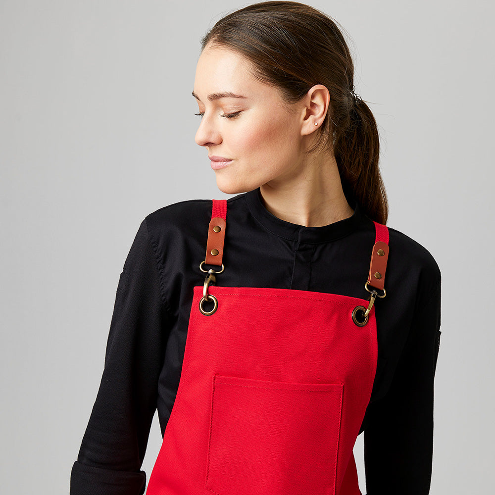Latzschürze B 70 x L 80 cm sand, EXNER 286 – rot