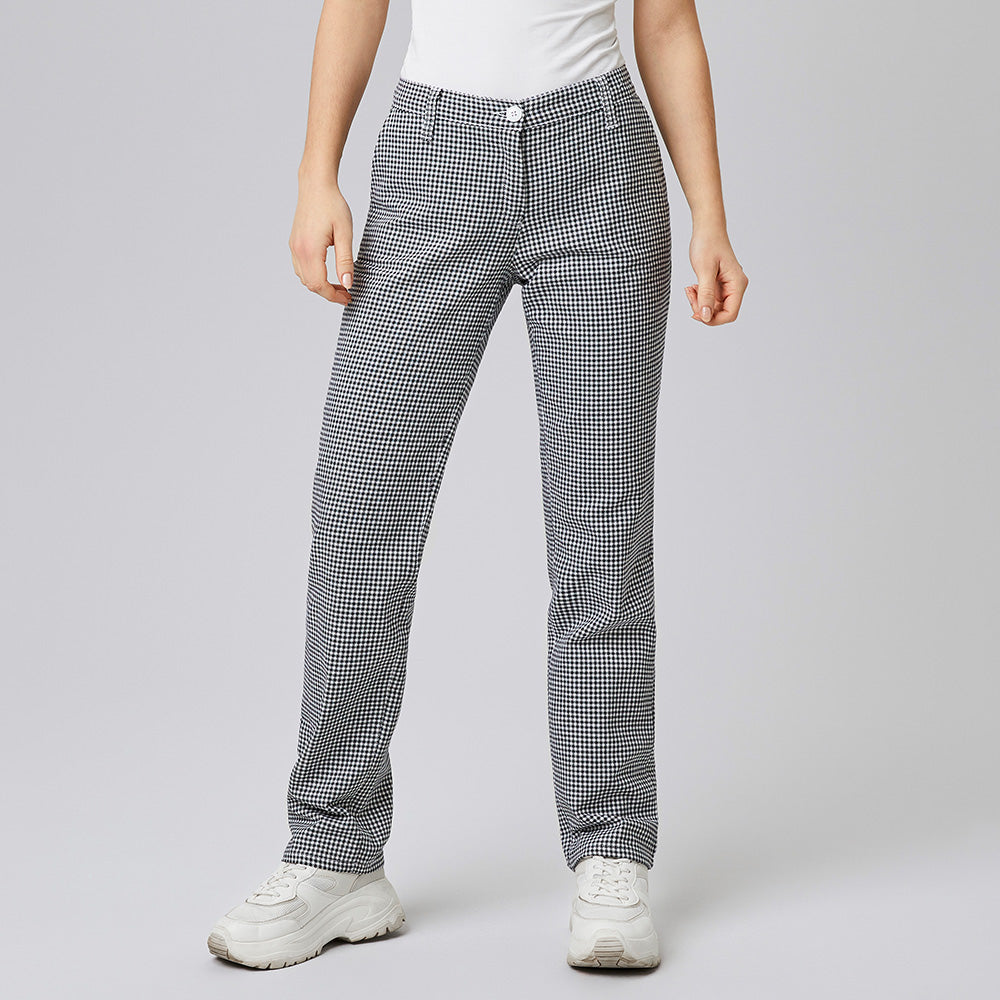 Damen 5-Pocket Hose, EXNER 303 – Pepita / 54 / Baumwolle