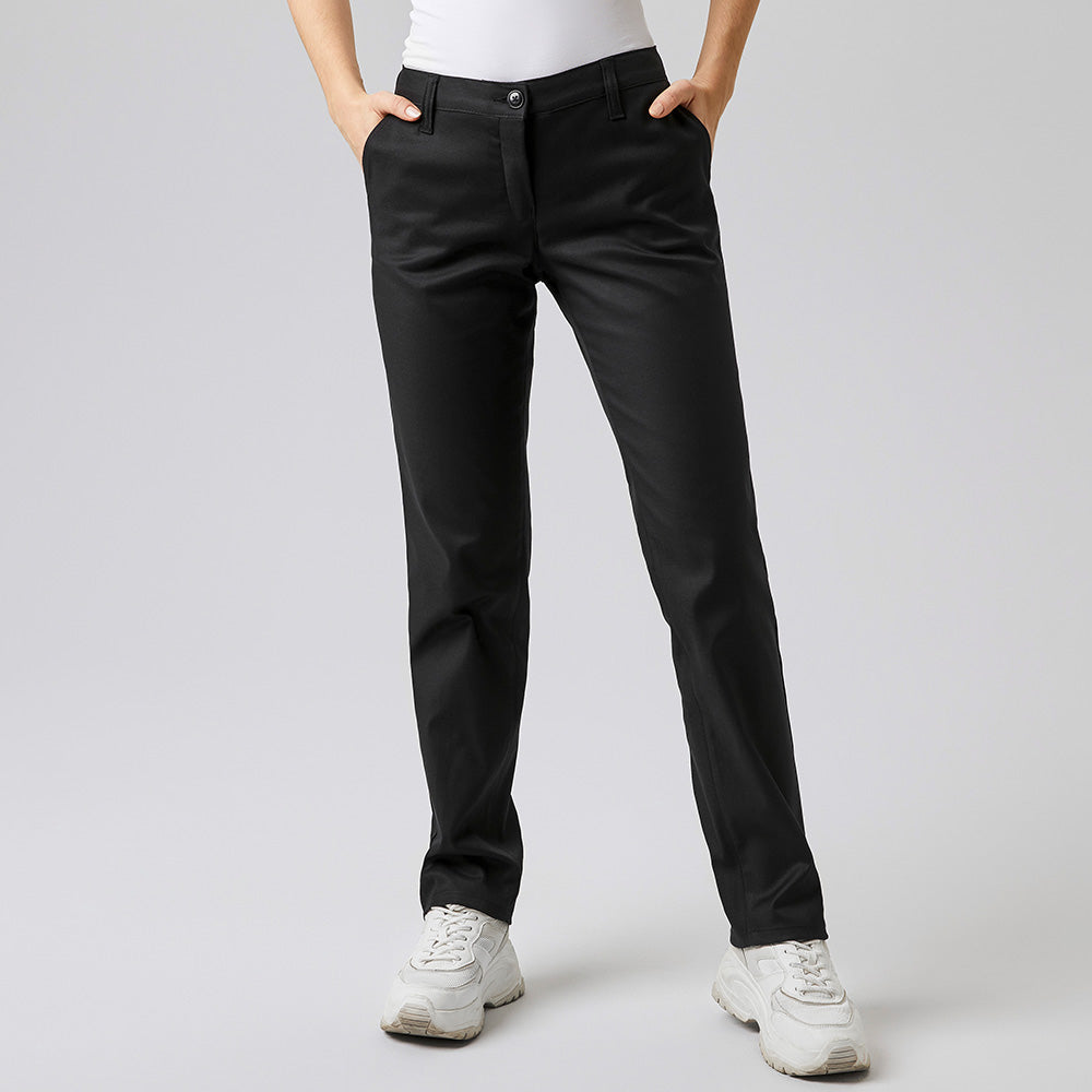 Damen 5-Pocket Hose, EXNER 303 – schwarz / 54 / Mischgewebe 65/35 220 g/m²