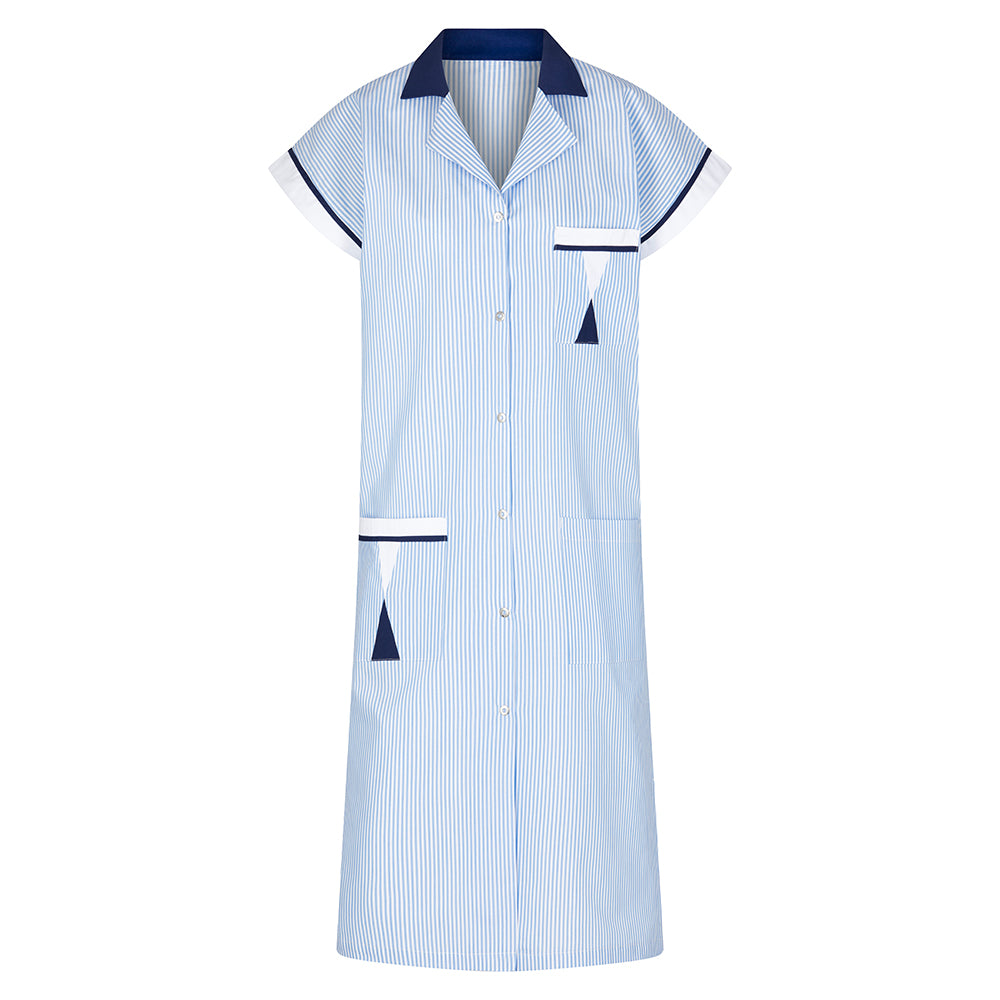 Damen Kittel, EXNER 355 – blau gestreift / 5XL