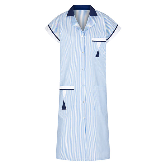 Damen Kittel, EXNER 355 – blau gestreift / 5XL