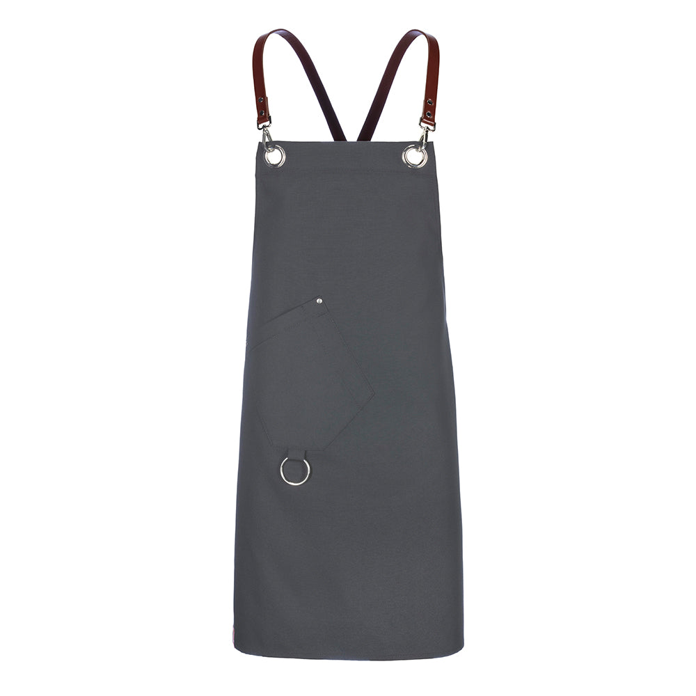 Latzschürze Casual Style mit X-Kreuzung, EXNER 484 – graphit