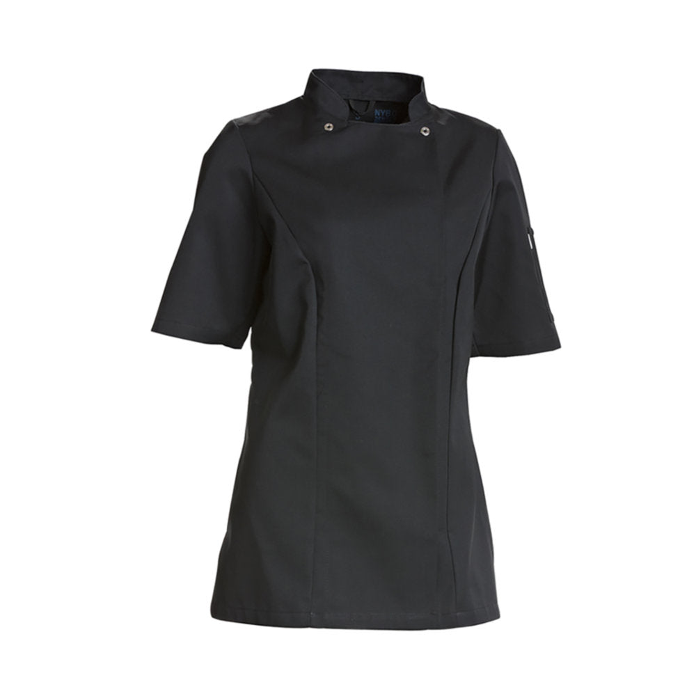 Damenkochjacke, 1/4 Arm, NYBO 101008-01 - Schwarz