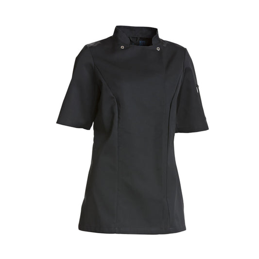 Damenkochjacke, 1/4 Arm, NYBO 101008-01 - Schwarz