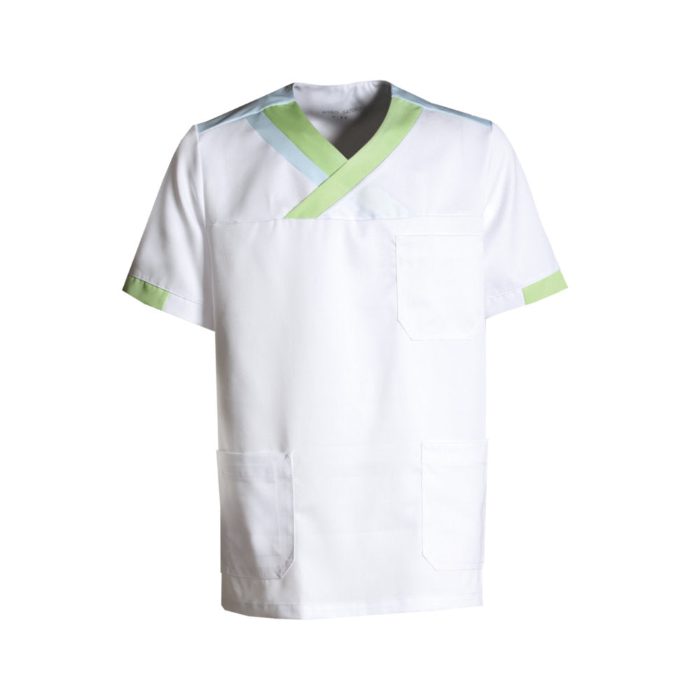 Unisex-Schlupfhemd, NYBO 547087-01 - Weiß/Hellgrün/Hellblau
