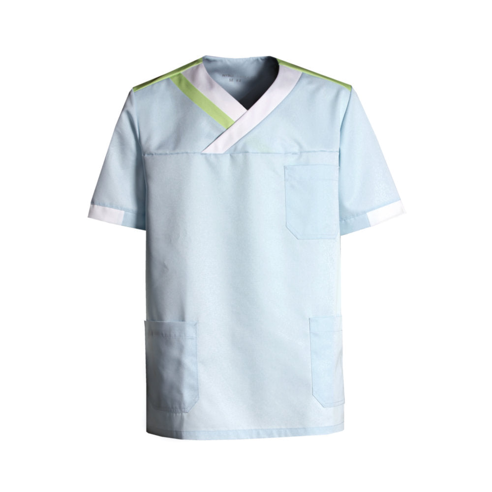 Unisex-Schlupfhemd, NYBO 547087-01 - Hellblau/Weiß/Hellgrün