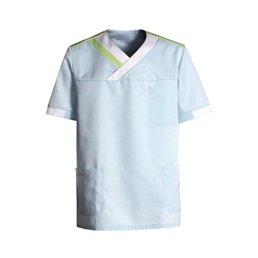 Unisex-Schlupfhemd, NYBO 547087-01 - Hellblau/Weiß/Hellgrün
